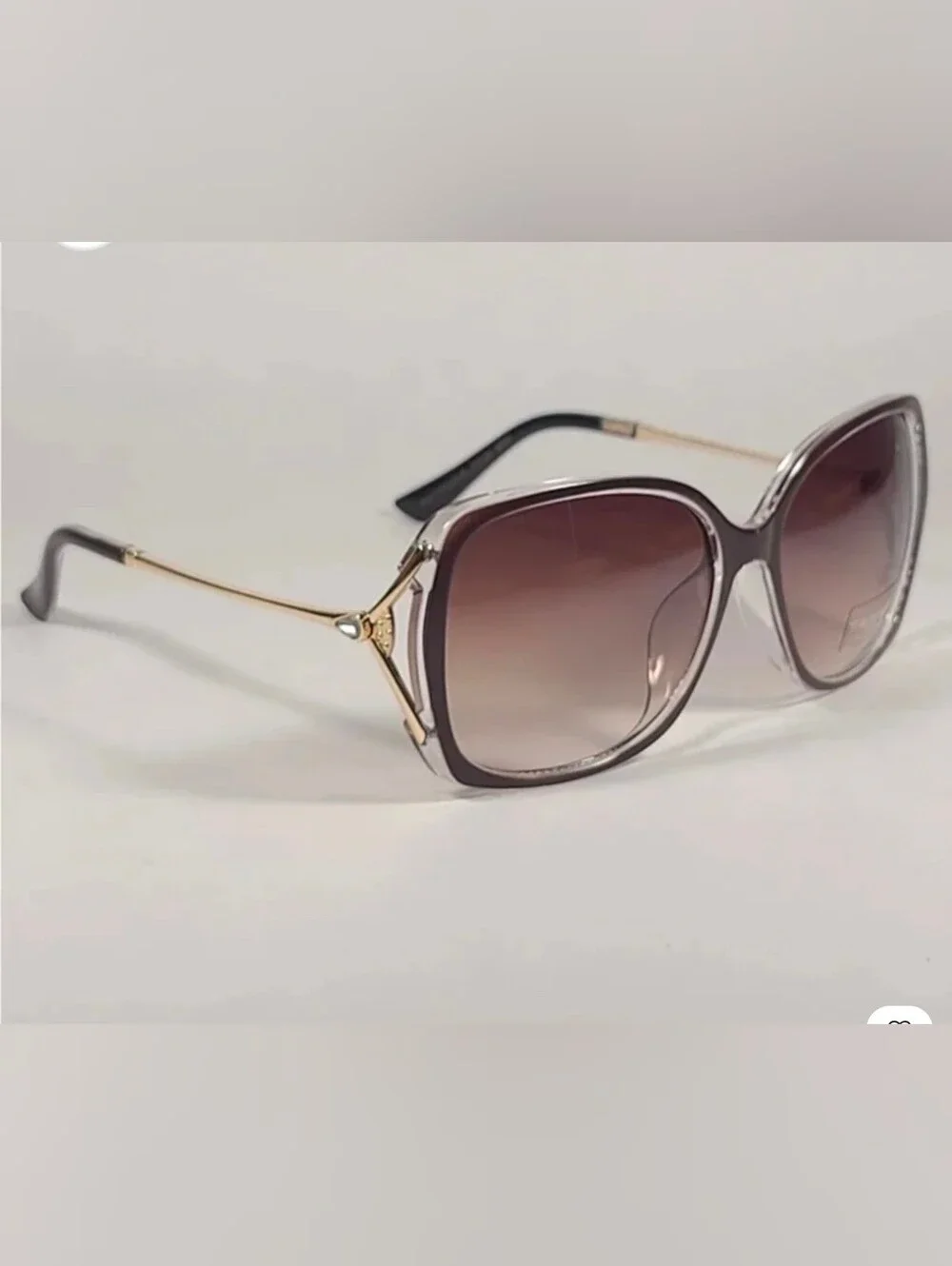 Tahari Butterfly Vented Sunglasses Brown Gradient Lens TH724 BRN